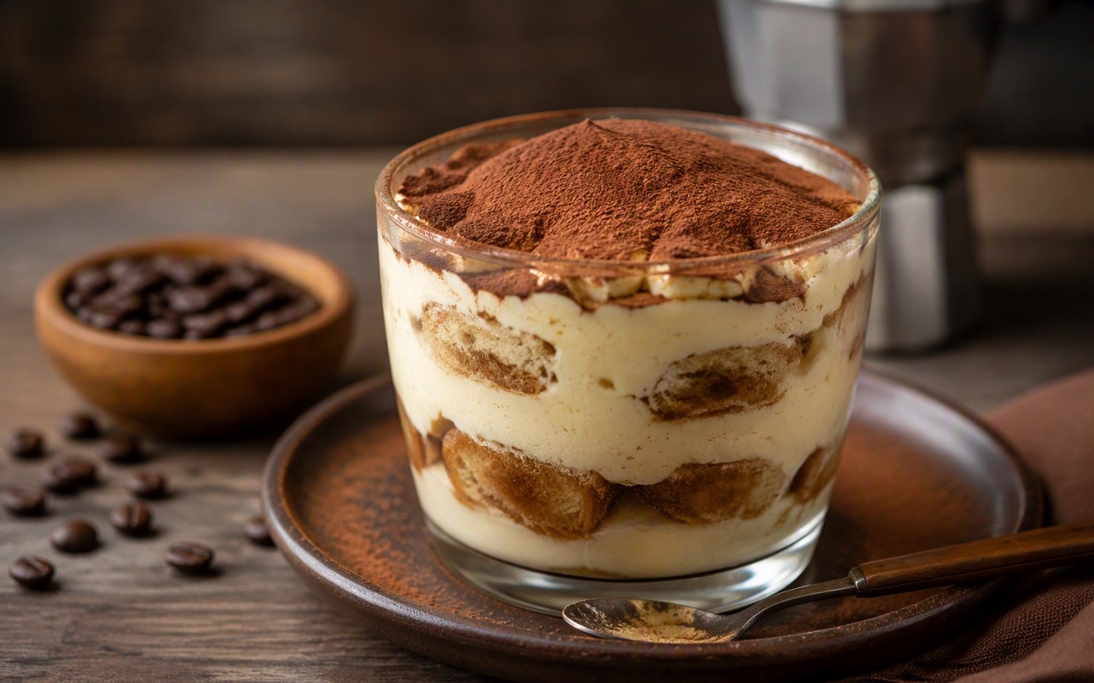 Huisgemaakte tiramisù met cacao